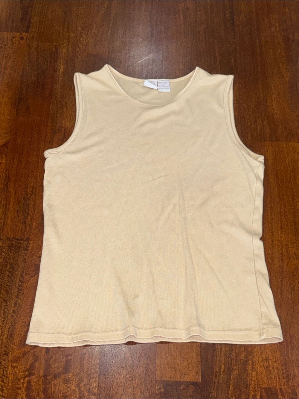 Lauren Allen Sleeveless Light Yellow/ Cream Knit Tank Top